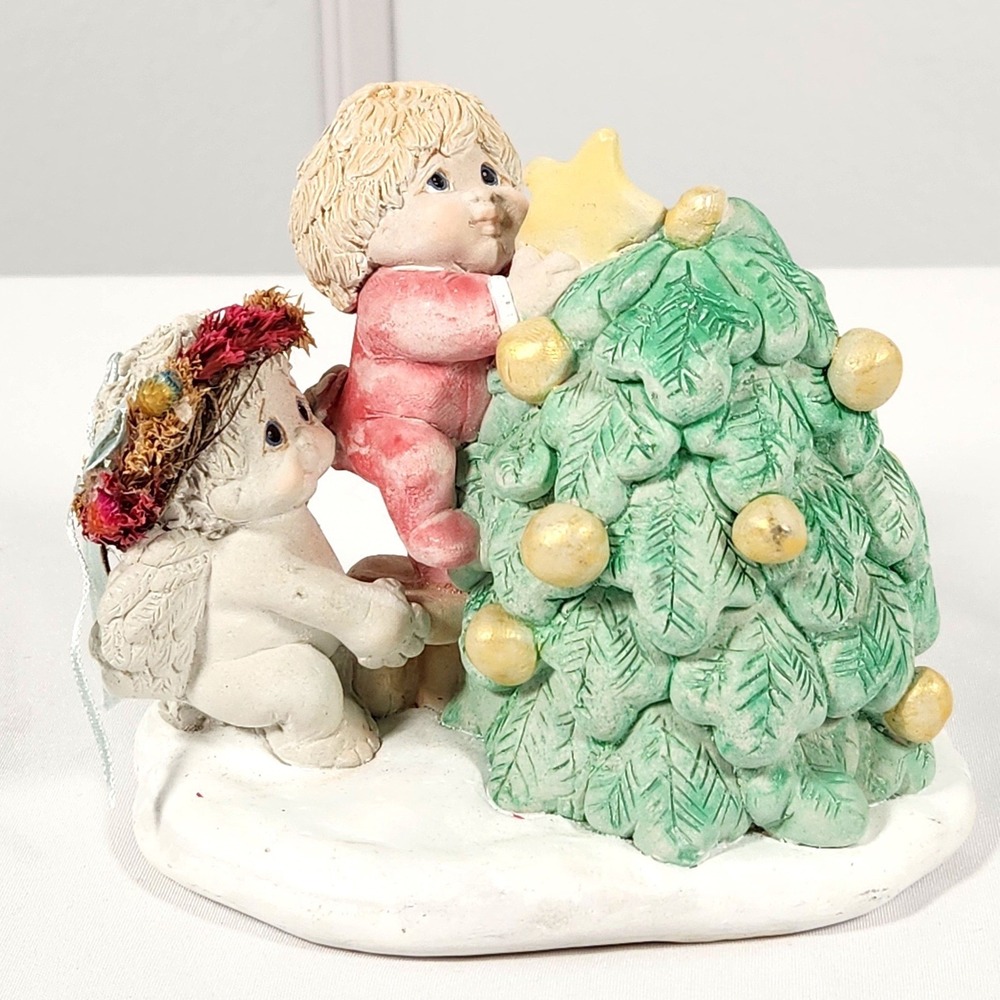 VTG 1995 Dreamsicles‎ "Topping The Tree" Angel Cherub Baby Figurine 5" X 5"